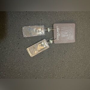 Laurel Burch Silver Face Earrings vintage